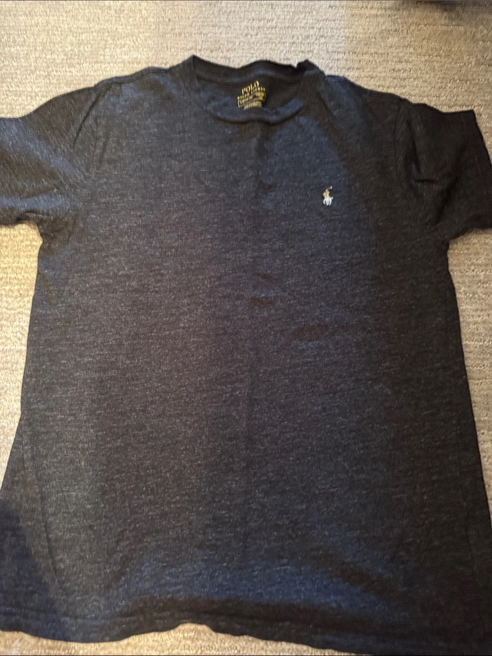 Polo by Ralph Lauren Heather kids  large 14/16 Charcoal Crew Neck Tee